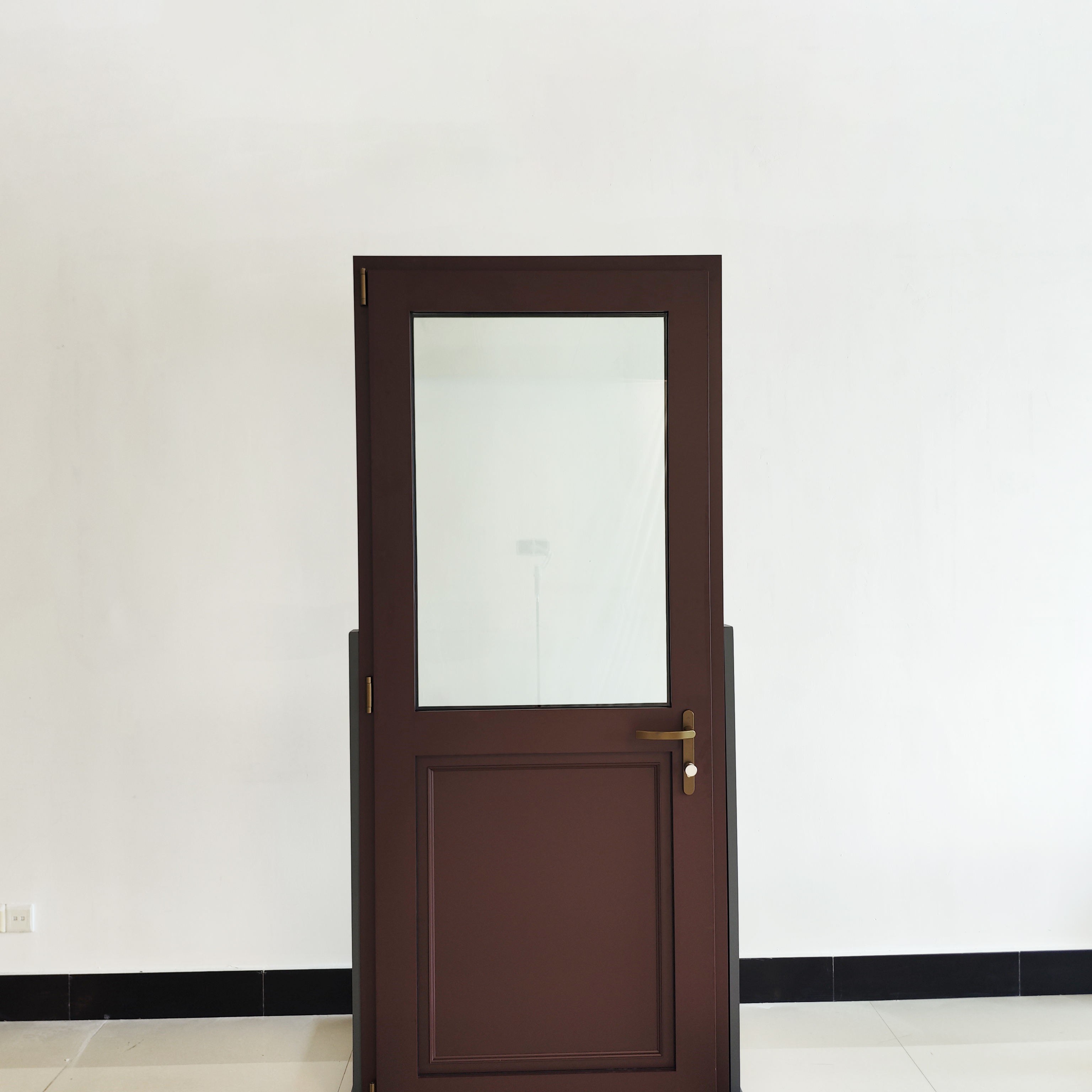 Modern Elegant Exterior Aluminum Alloy Swing Door Thermal Insulation Finished Surface Tempered Glass BIEYE Brand 85 Series 5