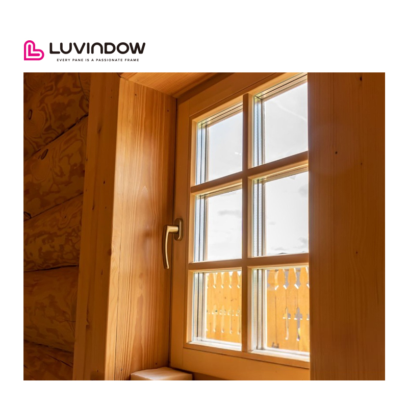 Luvindow Aluminum Clad Wood Casement Tilt and Turn windows Hurricane Impact Sample Window