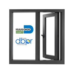 Impact Windows NOA Certified Florida Miami Dade Aluminum Casement Windows Hurricane Proof Impact Windows