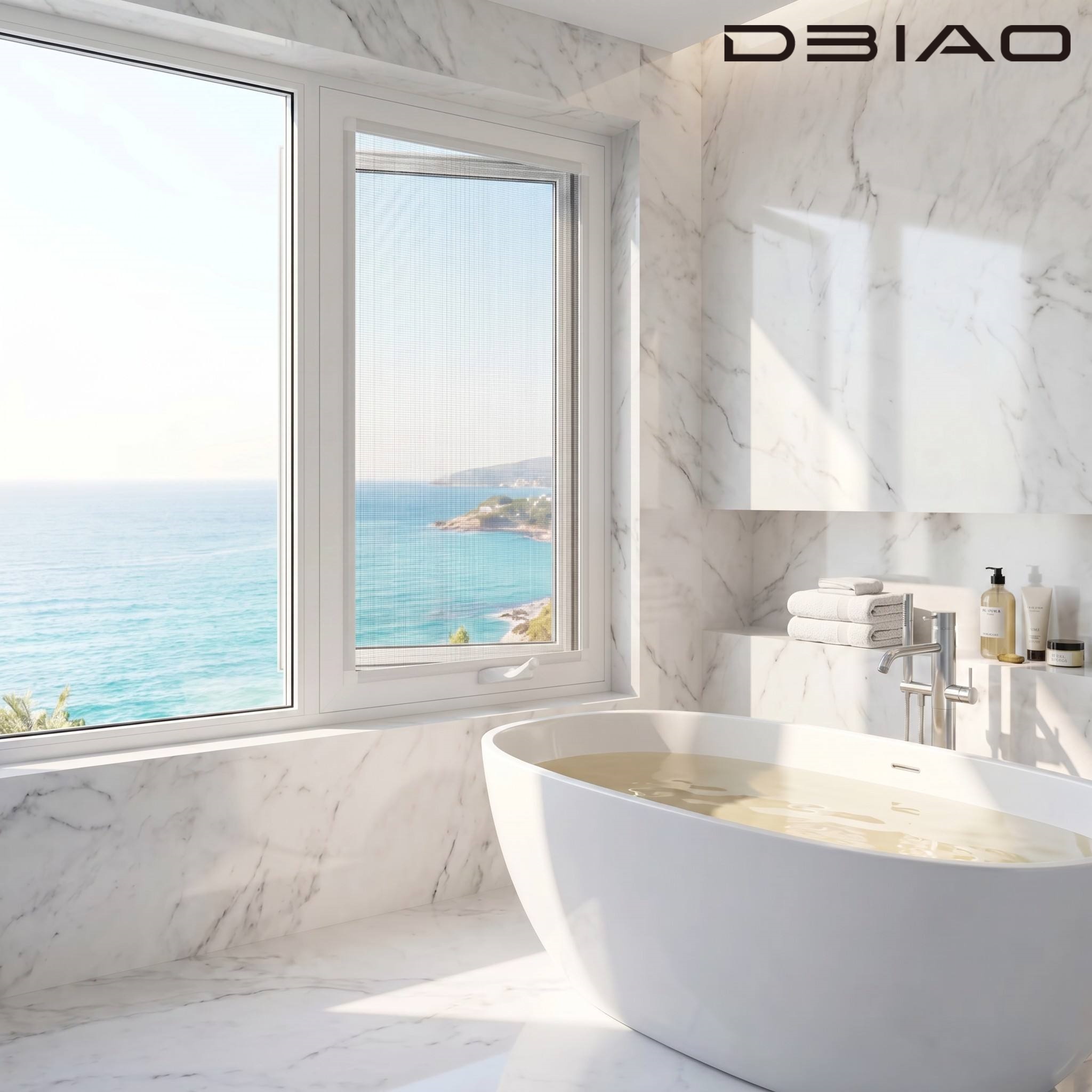 DBIAO Custom Aluminum Alloy Minimalist Casement Window Waterproof Soundproof Design Maximum Ventilation Bathrooms Hotels Kitchen