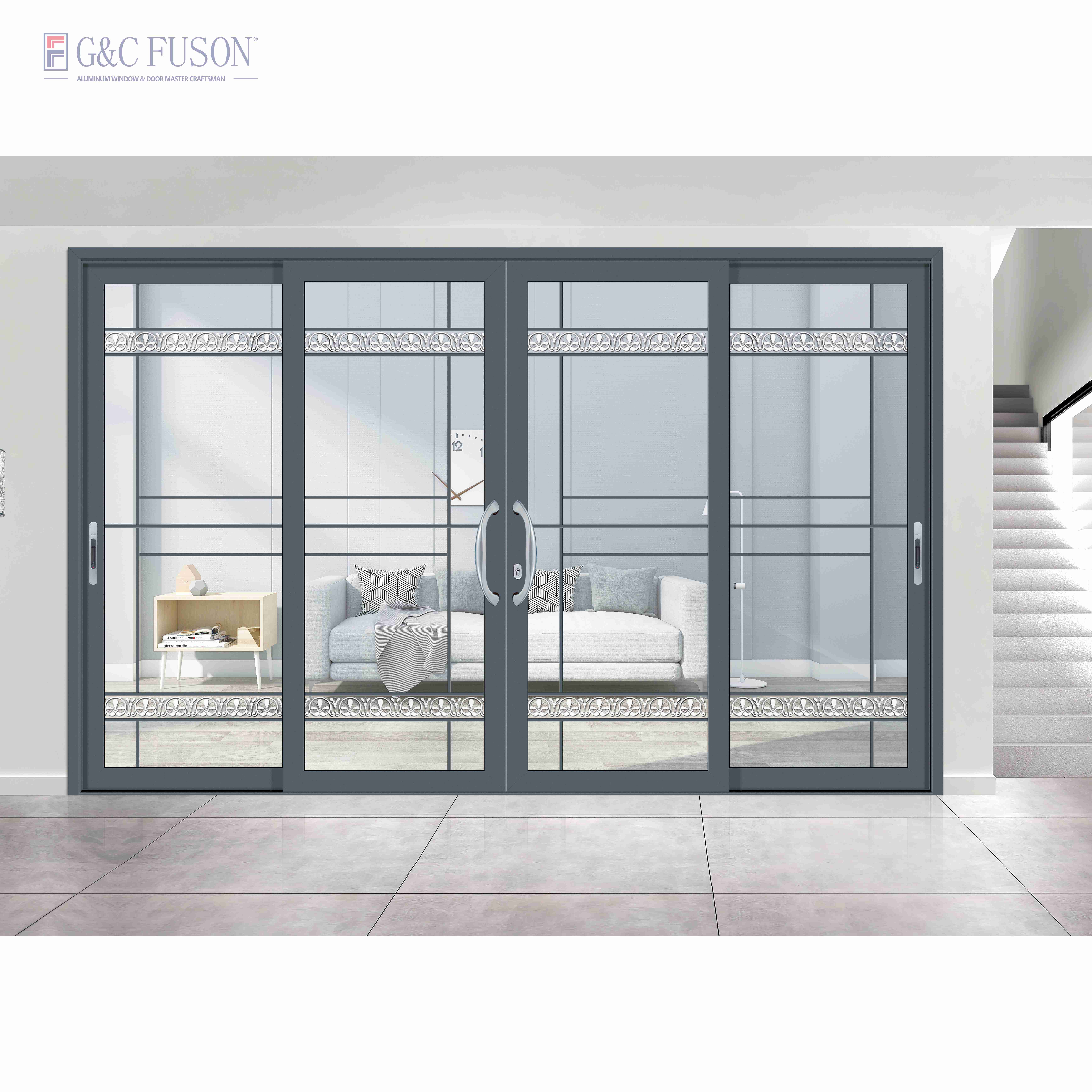 Simple Design City Style Residential House Commercial Heavy Duty Thermal Break Automatic Sliding Door Aluminum Patio Glass Door