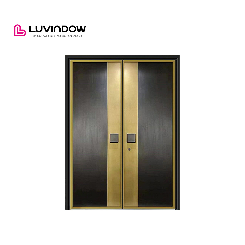 Modern Design Energy-Efficient NFRC Certified Double Pane Aluminum Entry Door Good Price Thermal Break Inward Air Tightness Home