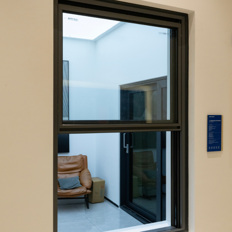 Aluminium Frame Glass Single-Hung Windows for Apartments Office Buildings Sash Windows