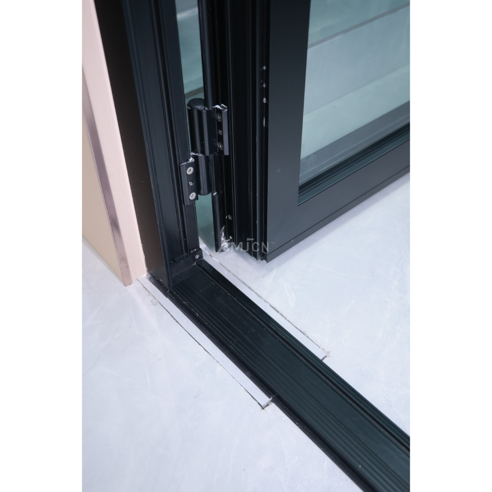 AMJ Heavy Duty Coastal Glass Commercial Aluminum windows and Doors Patio Folding Glass Door Double Glazed Glass Bifold Doors