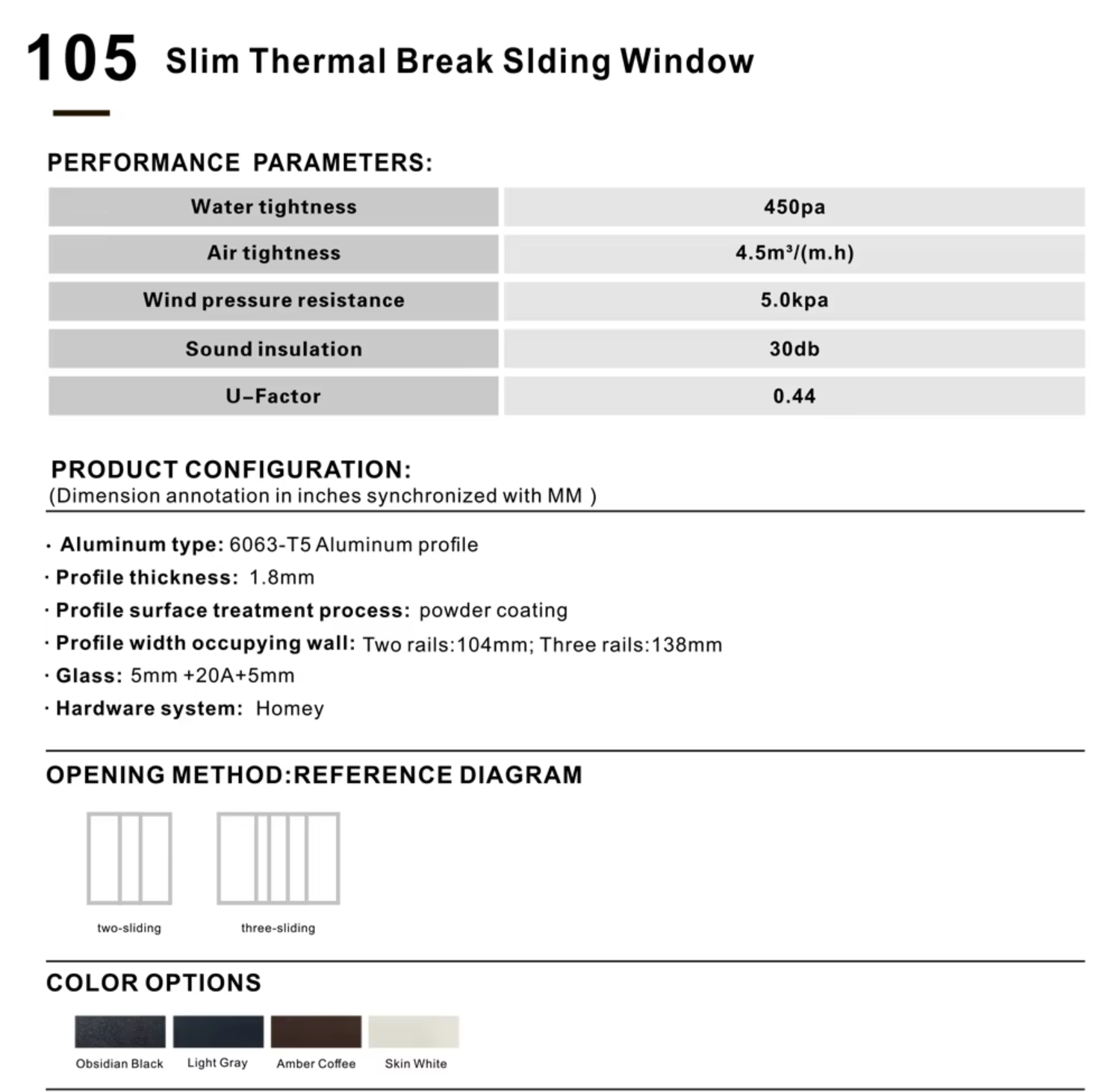 Thermal Break Wide View Soundproof Double Glazed Anti Sway Balcony Aluminum Sliding Windows Wide View Aluminium Window