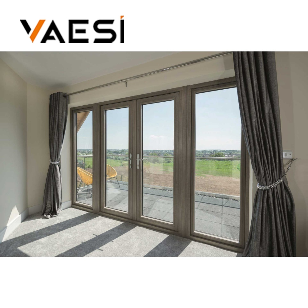 Modern Aluminum Casement Door with Clear Glass for Exterior Use in Apartments Parks Wine Cellars