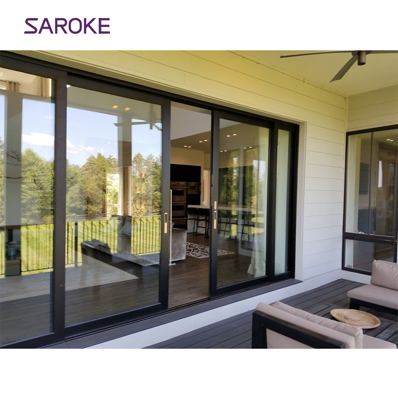 4 Panel Large Glass European Model High End Aluminum Sliding Doors and windows