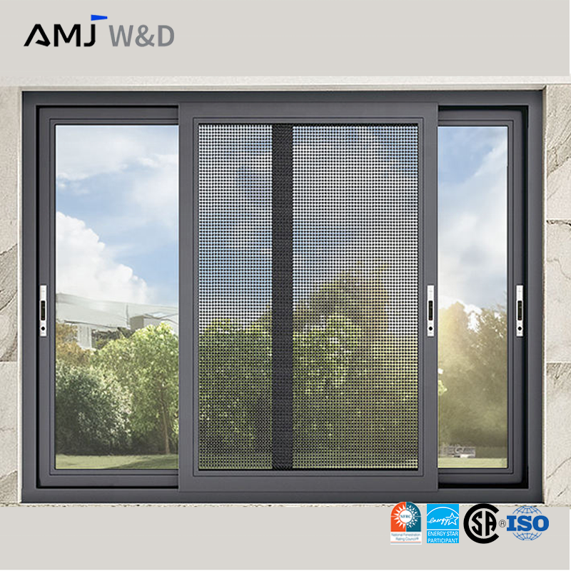 Energy Saving Aluminium Windows Prices Thermal Break Double Glazed Aluminum Frame 3 Tracks Sliding Window for Office Building
