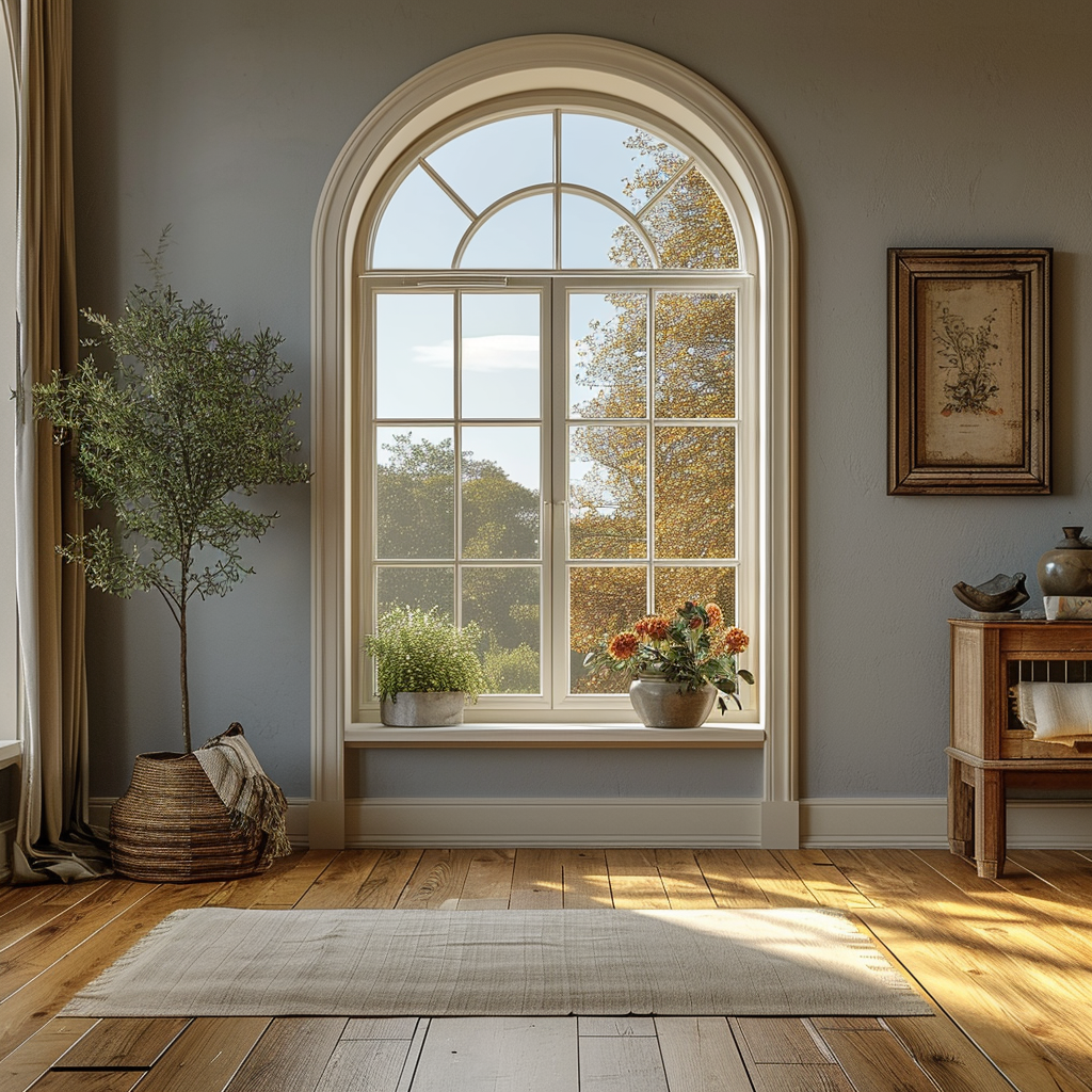 Beigeman Wholesale Pattern Modern Design Aluminum Window With Double Glazing Glass Round Arch Top Casement Window Arch windows