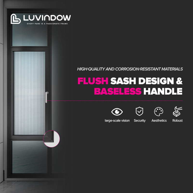 Contemporary Spaces Modern Tilt Turn Windows Aluminum Slim Frame Energy Efficient Villa Bathroom Magnetic Screen Graphic Design