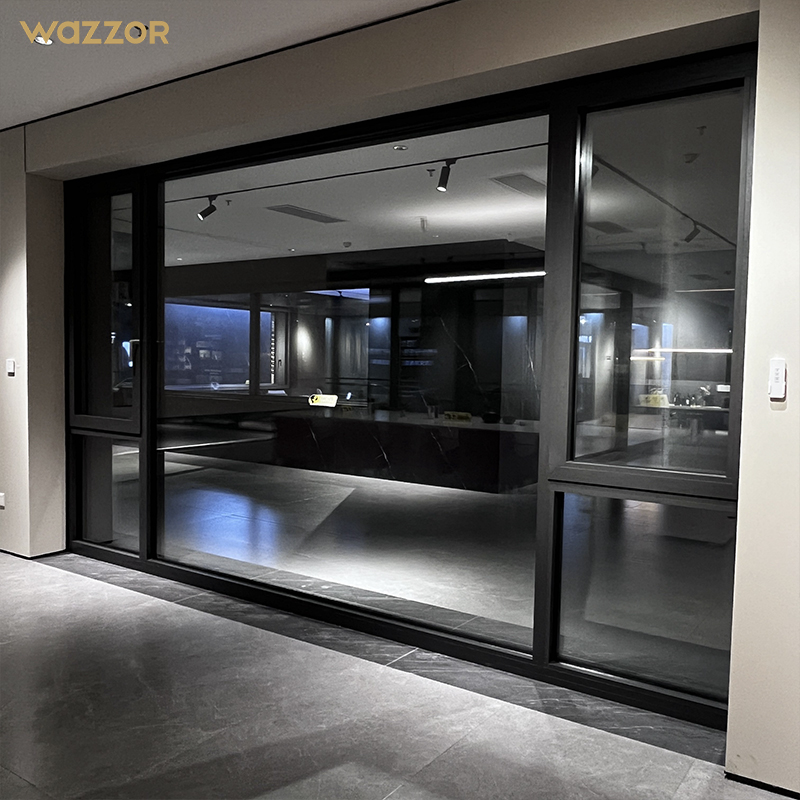 Wazzor Hot Selling Apartment Soundproof Passive House Aluminium Doors And Windows