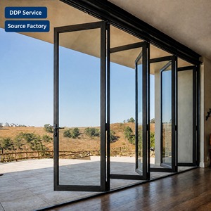 Child Safe Aluminum Folding Doors with Smooth &amp; Reliable Movement Waterproof for Bathroom Kitchen &amp; Courtyard in Modern Houses