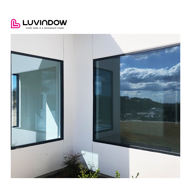 Hurricane Impact Proof Skylight Exterior Thin Frame Black Large Aluminum Fixed Decoration Pictures Windows