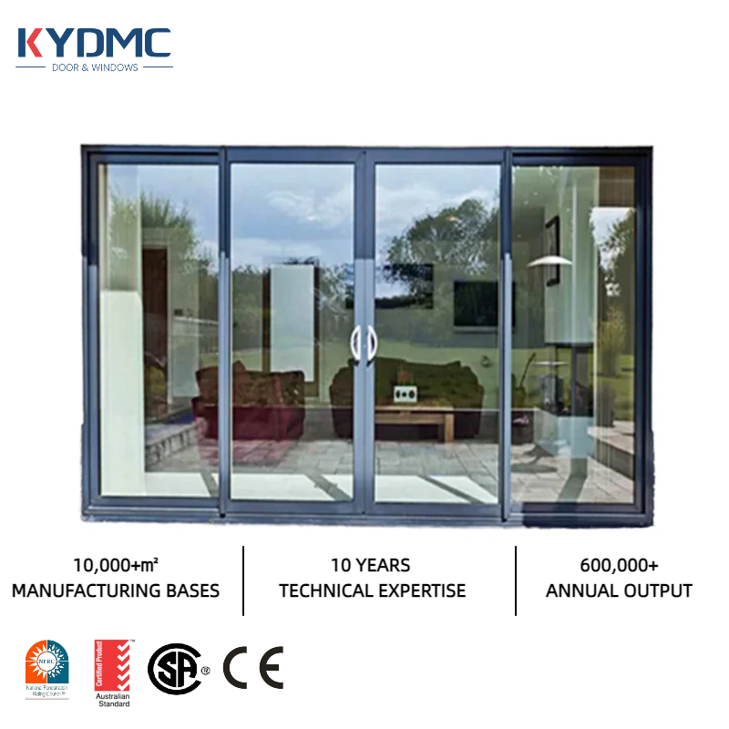 Australia Contractor AS2047 Three Tracks Patio Sliding Door Double Glazed Aluminum Thermal Break Lift and Sliding Door