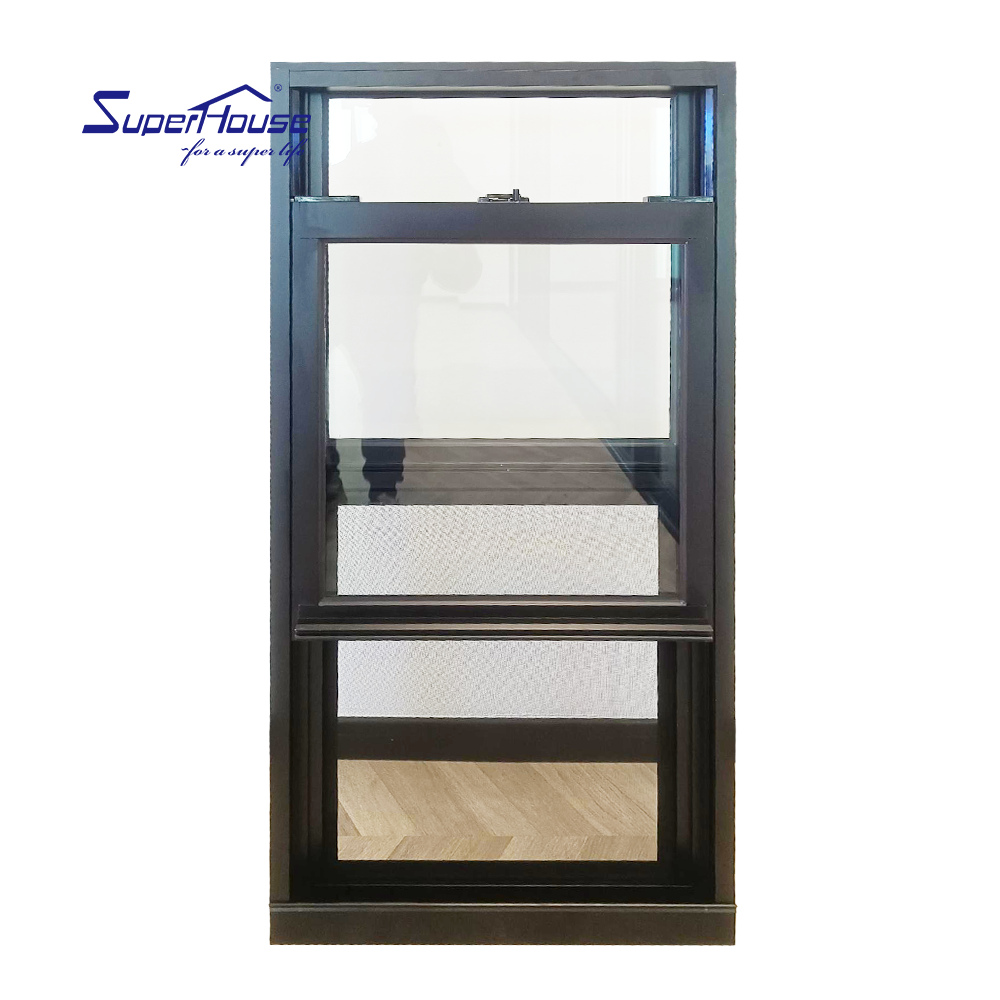 American Waterproof Aluminium Double Glass Sash Window Single Double Hunge Vertical Sliding Windows