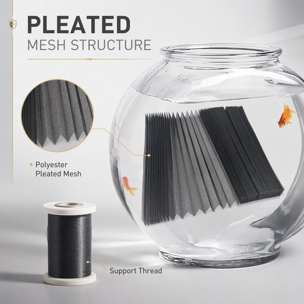 Detail Shot - Polyester Plisse Mesh Mechanism