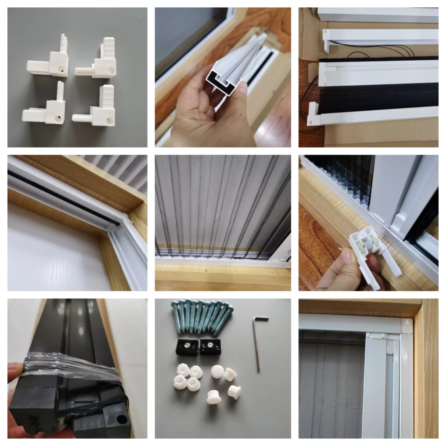 Smooth and Easy to Open and Close Mosquito Net Folding Mesh Doors Pleated Window Polyester Screen Door