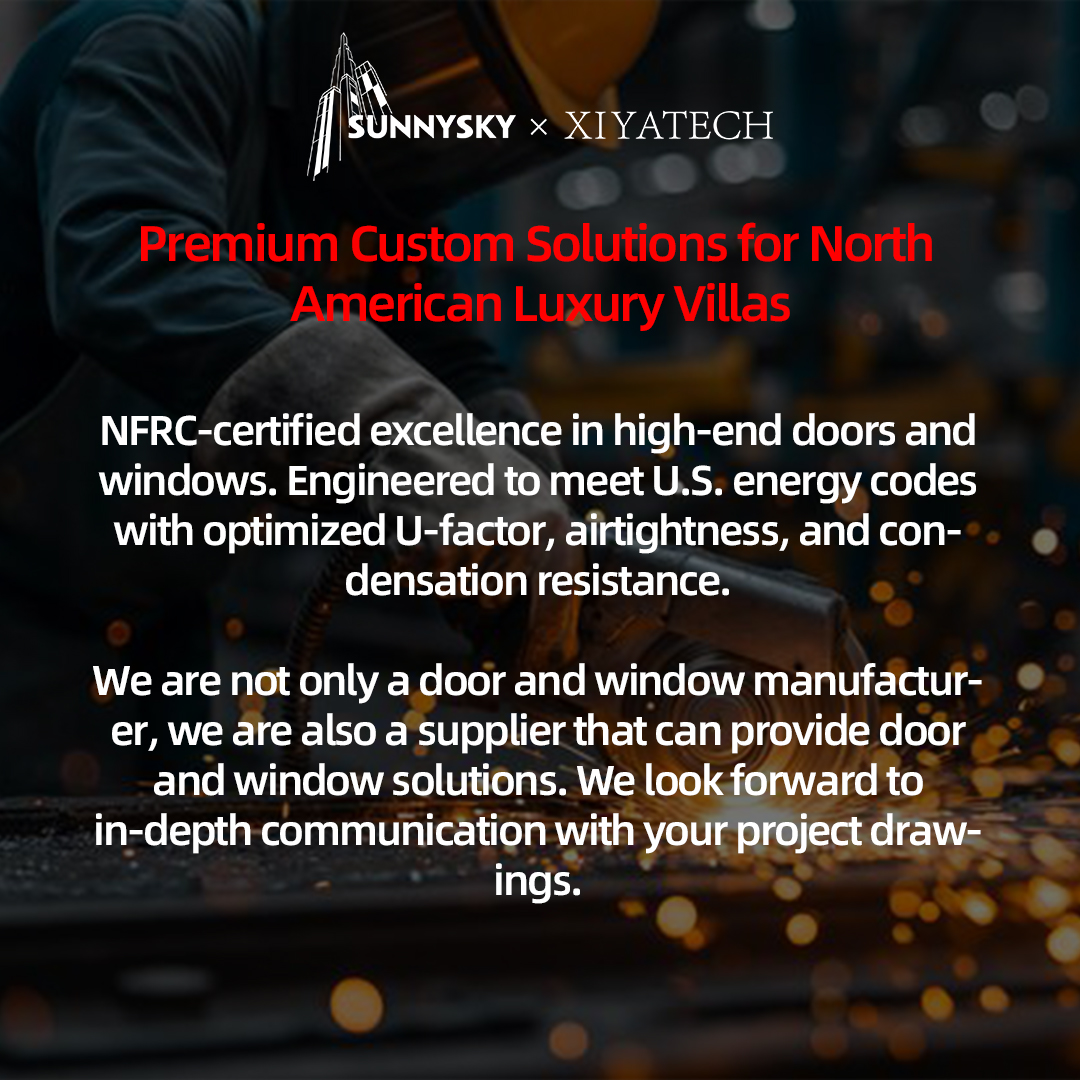 XIYATECH Modern Commercial Storefront Custom Customized Aluminum Alloy Soundproof Glass Automatic Swing Doors