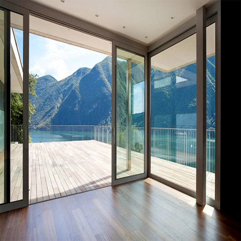 Trackless Aluminum Alloy Mosquito Net Sliding Glass Door System for Exterior Balcony Kitchen Patio Applications