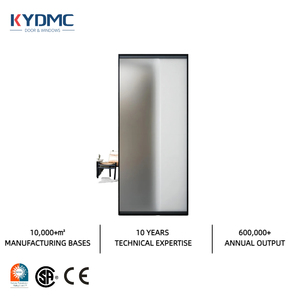 Black Frame Aluminum Insulated Glass Casement Door