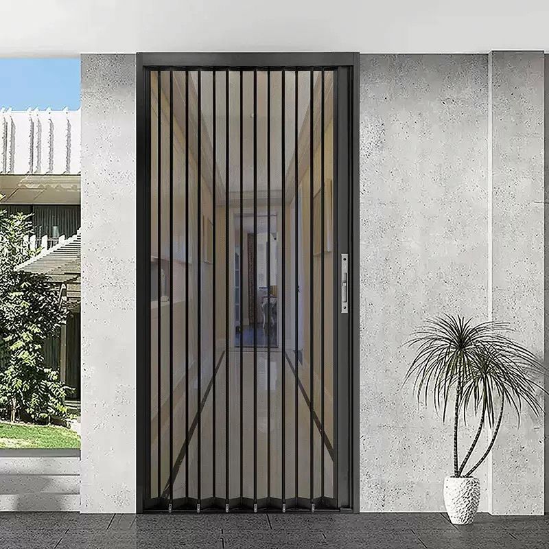 Custom Anti-Mosquito Anti-Theft Diamond Mesh Folding Door Aluminum Alloy Flat Mesh Push-Pull Invisible Window Stainless Steel