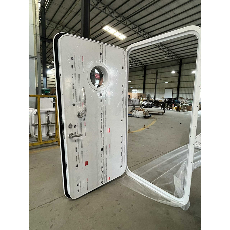 Custom Aluminium Marine Weathertight Cabin Door, Round Porthole Observation Window Marine Bulkhead Door