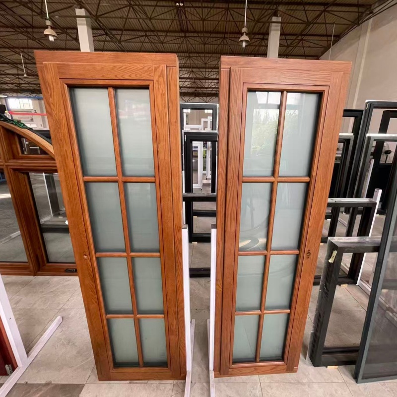 China Supplier Thermally Efficient Aluminum Clad Wood Windows Waterproof Large Glass windows