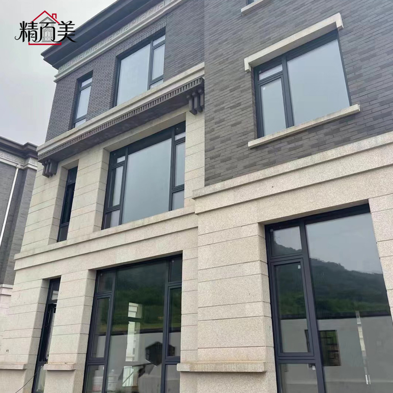 Powder Coated Customized Factory Direct Precision Cut Weatherproof Durable Corrosion Resistant Aluminum Villa Window