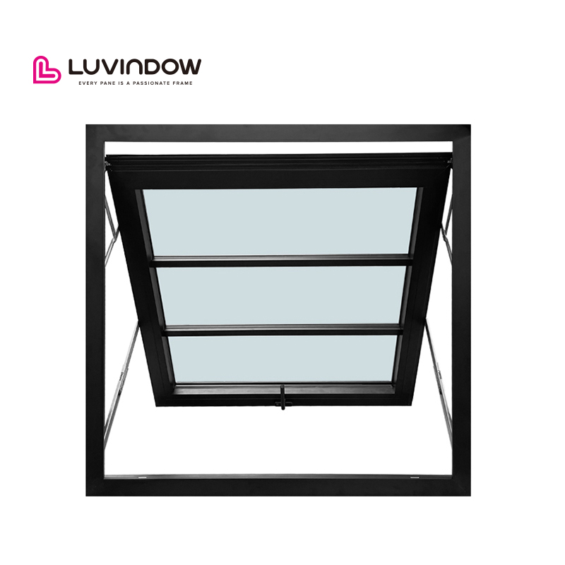 Low-E Coating Double Glass 10 Years Warranty Transom Ventilation Push Out Awning windows for Kitchen Toilet Small Bathroom