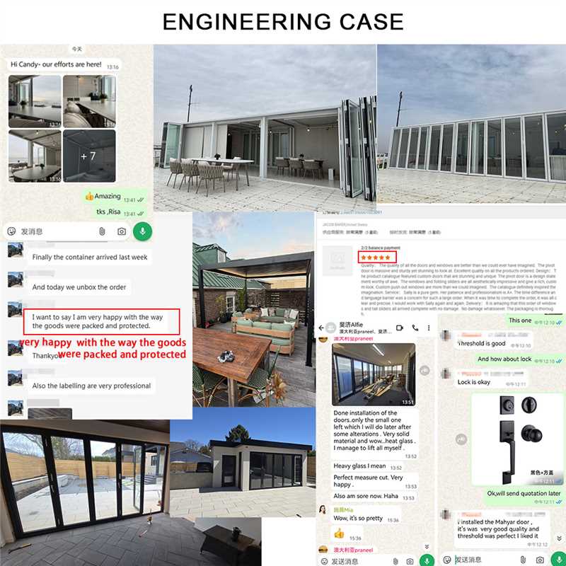 Hurricane Proof Aluminum Exterior Door Balcony Patio Lowe Soundproof Glass Garden Aluminum Bifold Folding Door