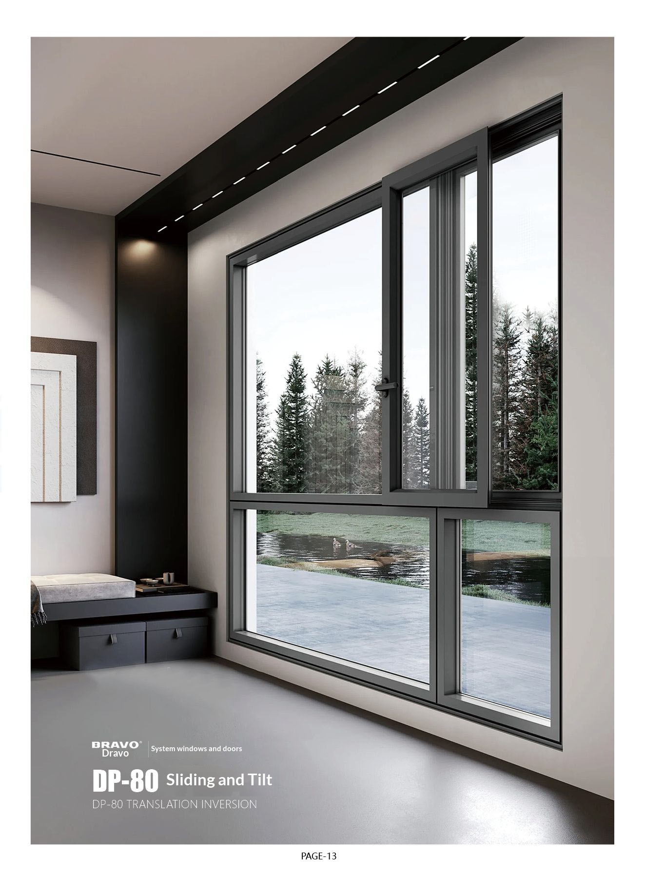 Sliding Security Windows for Home & Shop Front Glass Aluminum Skylight Panoramic Metal Door Windproof Function 5 Year Warranty