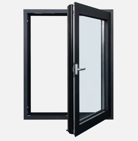 Customized Minimalist Security Screens with Swing Open Style Aluminium Window Frames &amp; Burglar Bars Triple Glazed Swing Windows