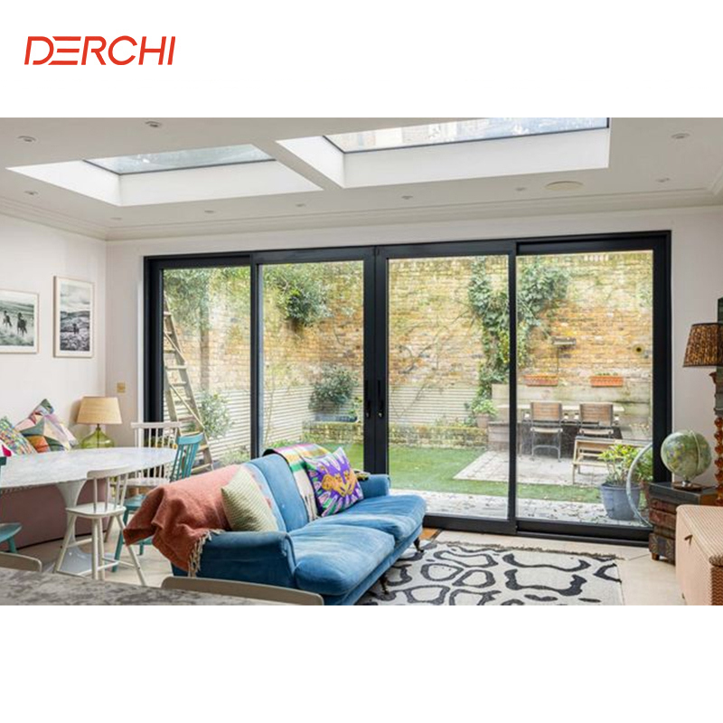 Heavy-Duty Commercial Modern Energy Efficient Office Door External Glass Slide Large Sliding Patio Doors and Windows for Home