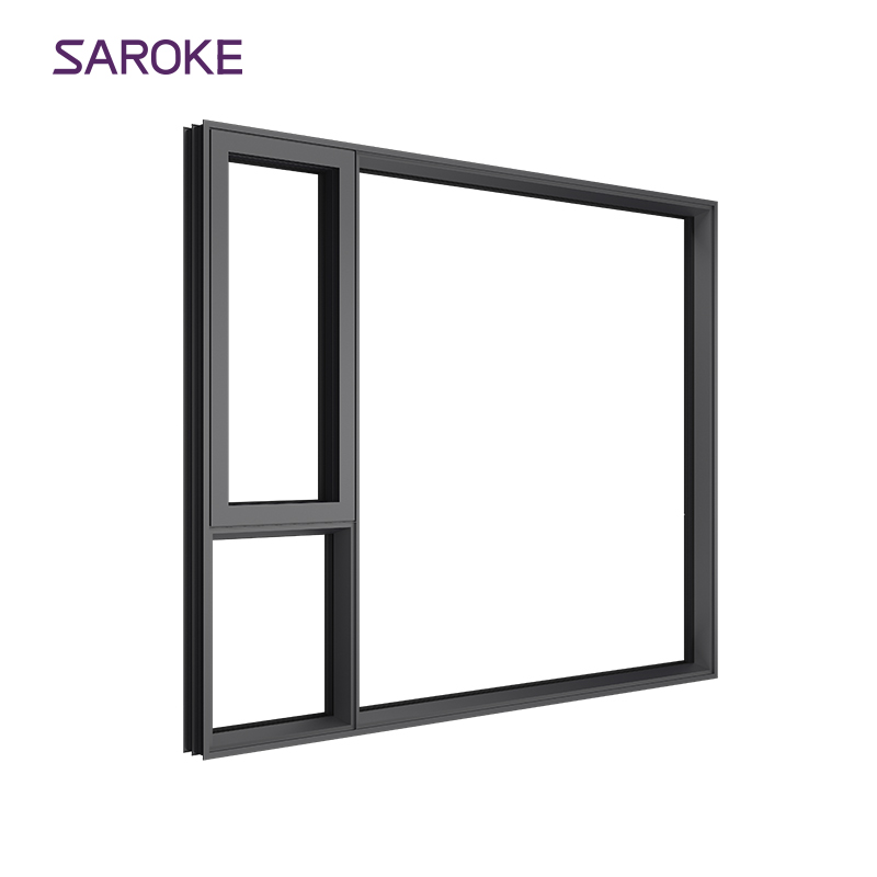 Tilt Turn Ce Certified Thermal Break Aluminum Casement windows with Opening Side