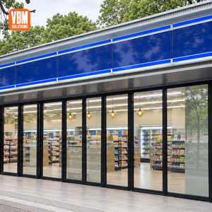 Custom Aluminum Folding Glass Door for Retail Storefront Convenience Store Entrance and Shopfront Projects