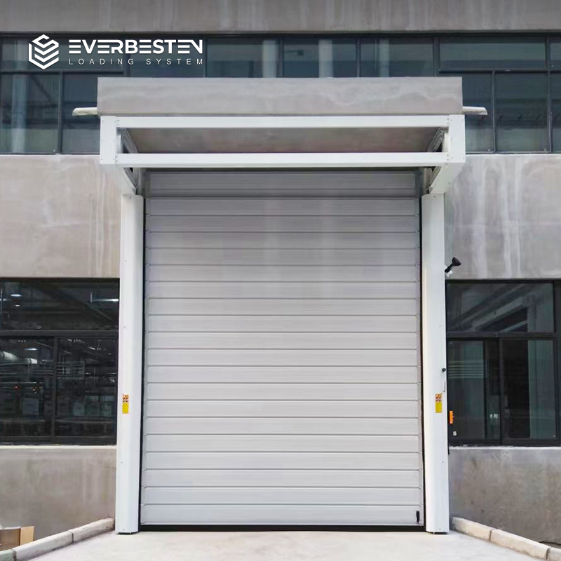 Everbesten Fast Door Insulated Spiral Door Aluminum Alloy RailTrack Shutter Heavy Duty Wind Resistance Warehouse High Speed Door
