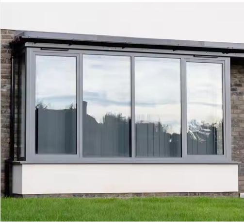 Customized Minimalist Security Screens with Swing Open Style Aluminium Window Frames &amp; Burglar Bars Triple Glazed Swing Windows