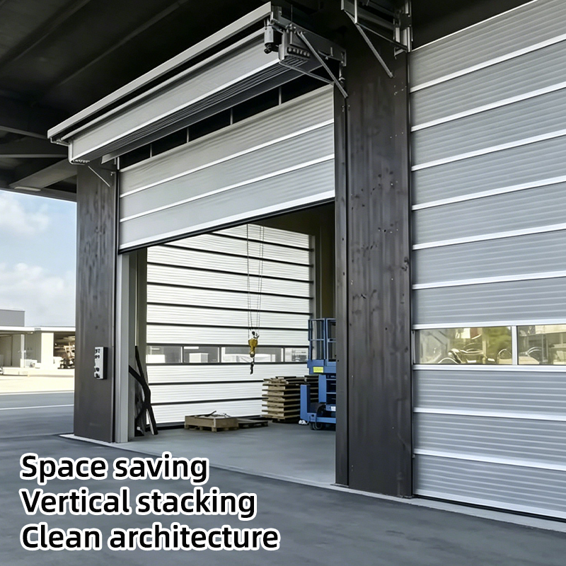 Latest Products Custom Size Modern Aluminum Alloy Thermal Insulation Long Service Life Vertical Stacking Garage Door for Home