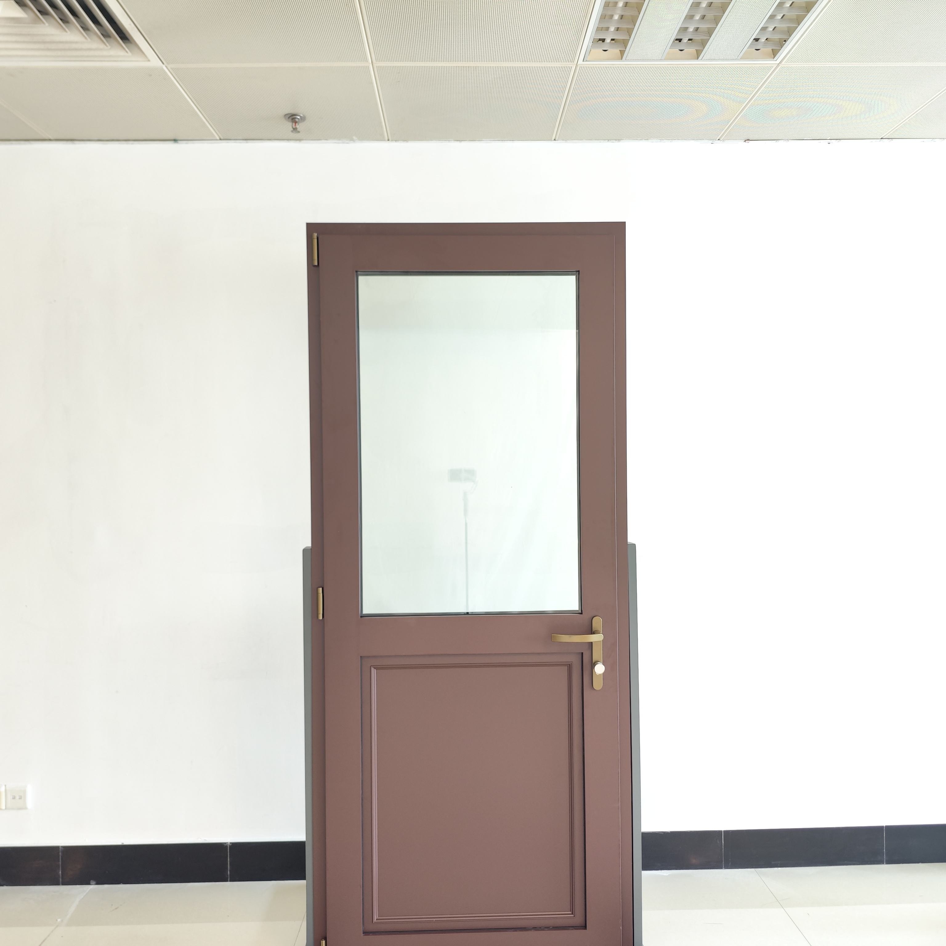 Modern Elegant Exterior Aluminum Alloy Swing Door Thermal Insulation Finished Surface Tempered Glass BIEYE Brand 85 Series 5