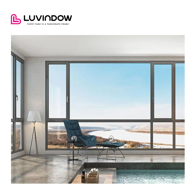 Contemporary Spaces Modern Tilt Turn Windows Aluminum Slim Frame Energy Efficient Villa Bathroom Magnetic Screen Graphic Design