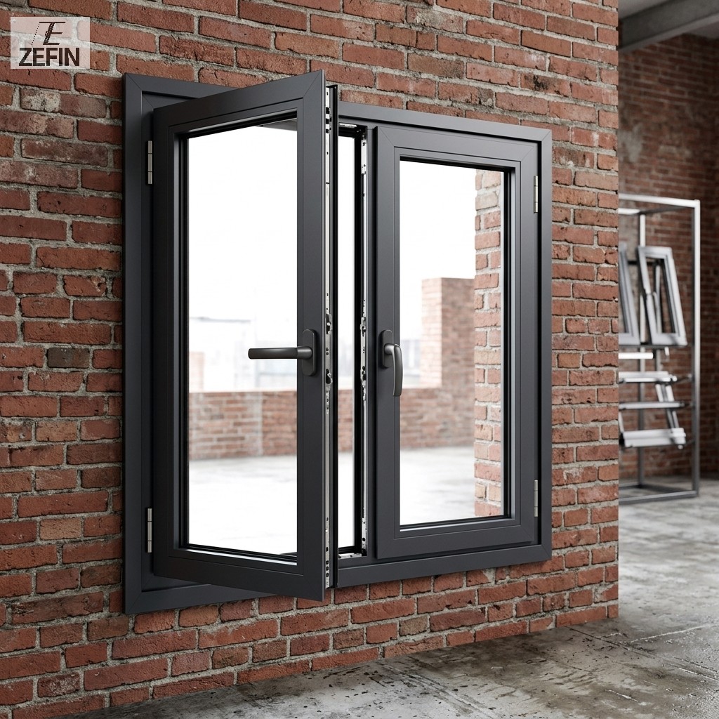 Long-Lasting Low-Maintenance Aluminum Window for Commercial Shopping Malls EU Certified Aluminum Window