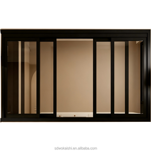 Modern Double Glazed Stacker Sliding windows Commercial Exterior Patio Panoramic Aluminum Soundproof