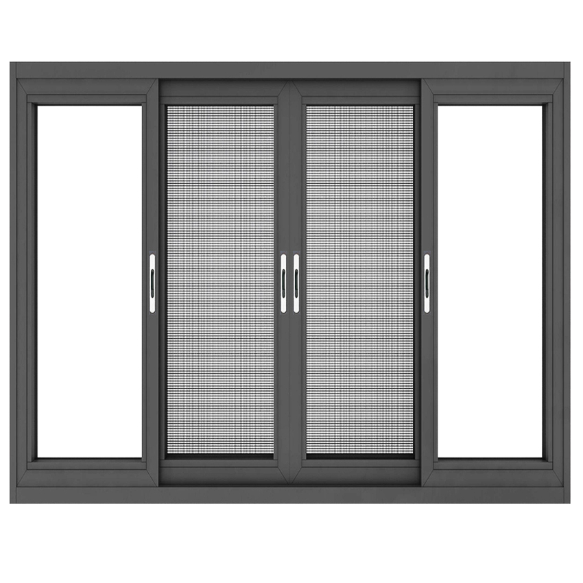 AS2047 Multi Large Sliding Swing Glass Window Aluminium Double Glazed Window Frame Aluminium Sliding Window With Mosquito Net