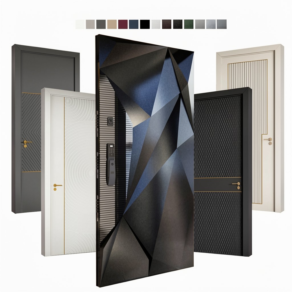 American High Quality Modern Exterior Entry Anti-Theft Security Door Hotel Villa Living Room Aluminum Alloy Manual Opening
