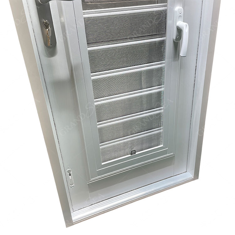 Caribbean Hurricane Proof Aluminum Framed Ventilation Adjustable Glass Louvered Jalouise Front Entry Door for Sale