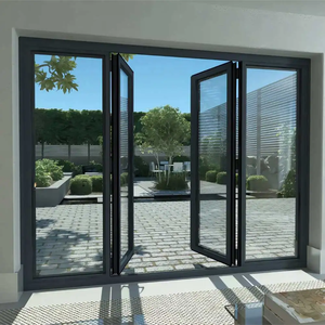 French Style Aluminum Tempered Glass Casement Doors