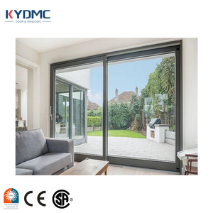 Modern NFRC AS2047 Hotel Outdoor Aluminum Full View Slim Heavy Sliding Door Exterior Villa Patio Double Glazed Panoramic Sliding