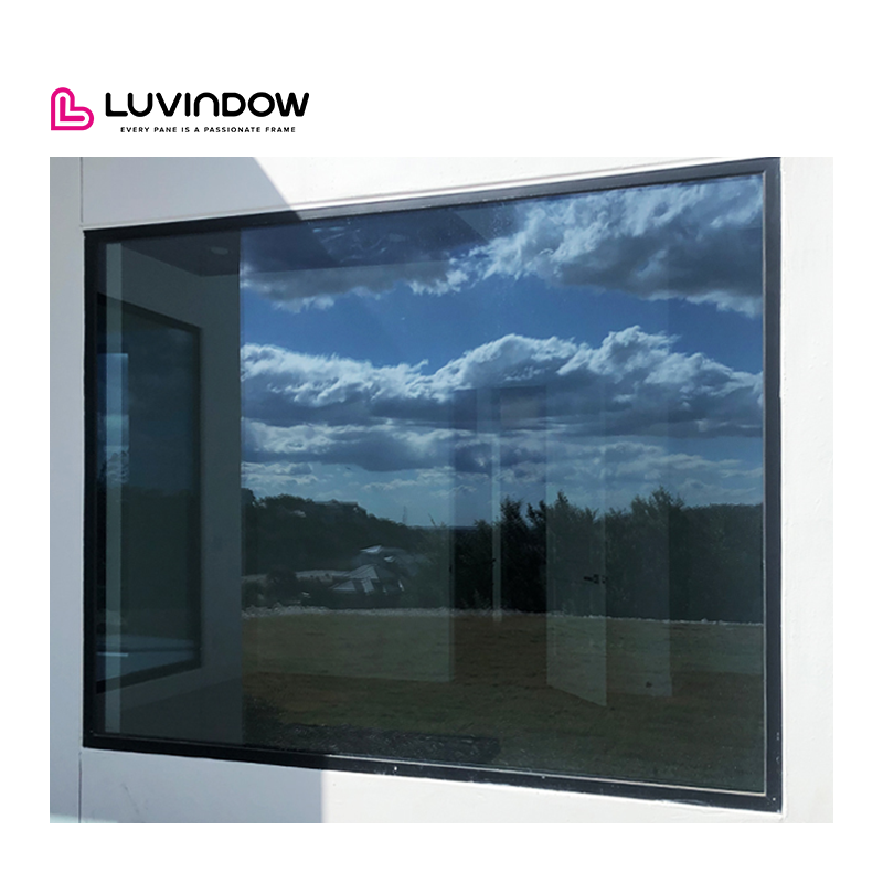Hurricane Impact Proof Skylight Exterior Thin Frame Black Large Aluminum Fixed Decoration Pictures Windows