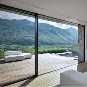 Customized Modern Style Sliding Door For Home Villa Balcony Double Glazed Energy Efficient Aluminum Glass Sliding Door For Sale