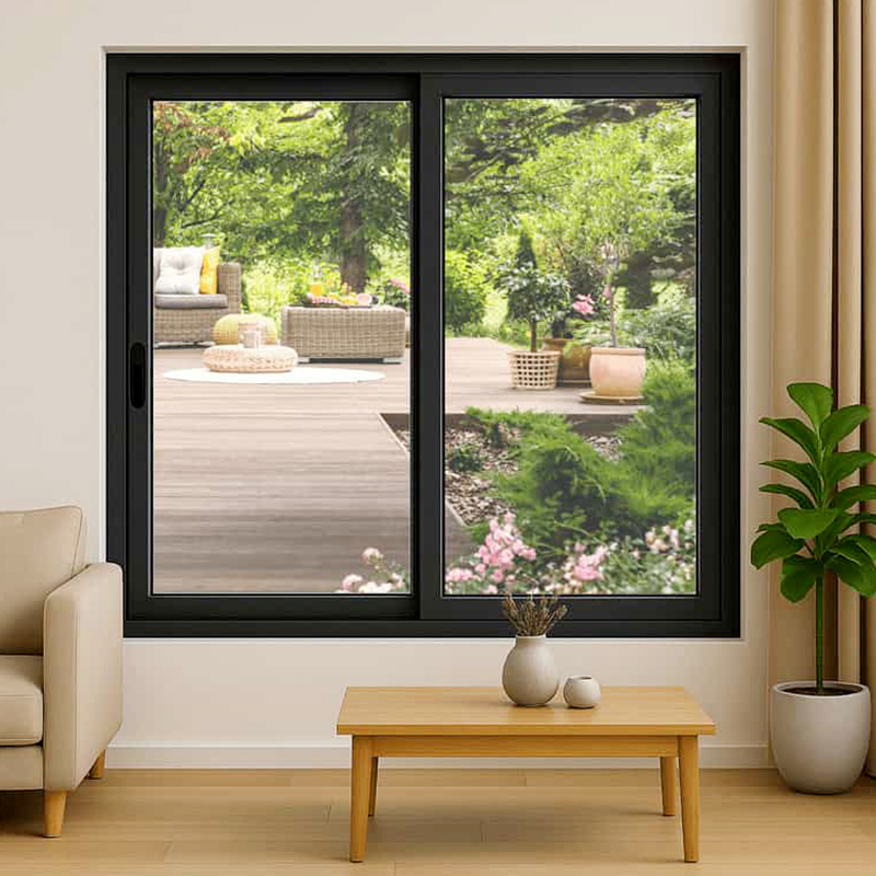 Modern Style Aluminum Alloy Vertical Opening Sliding Hurricane Impact Windows Thermal Break 5 Year Warranty Direct Factory
